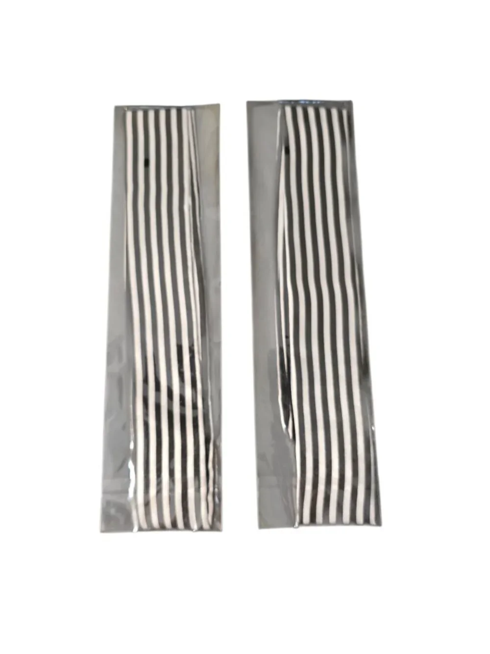 Black White Stripe Twilly Scarf Skinny Neck Scarf Purse Handle Wrap Hair Ribbon